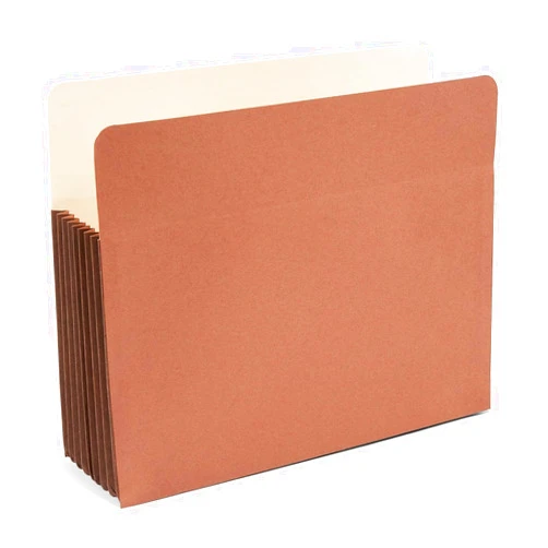 Staples 378737 Expand File Pocket w/Tyvek Reinf 7-Inch Exp Straight Tab Ltr Br 5/PK