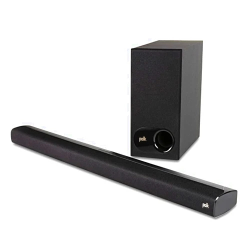 Polk Audio Signa S2 Sound Bar & Wireless Subwoofer – Exclusive VoiceAdjust Technology, Ultra-Slim Design, Works with 4K & HD TVs, HDMI & Optical, Bluetooth, Wireless Streaming