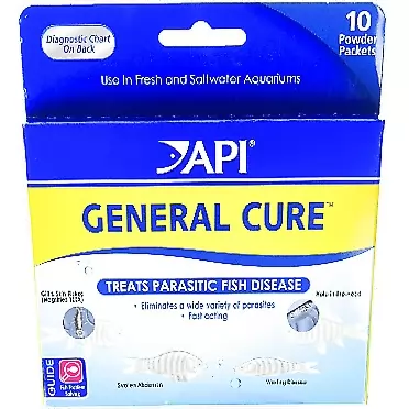 API General Cure Freshwater and Saltwater Fish Powder Medication 10-Count Box 2