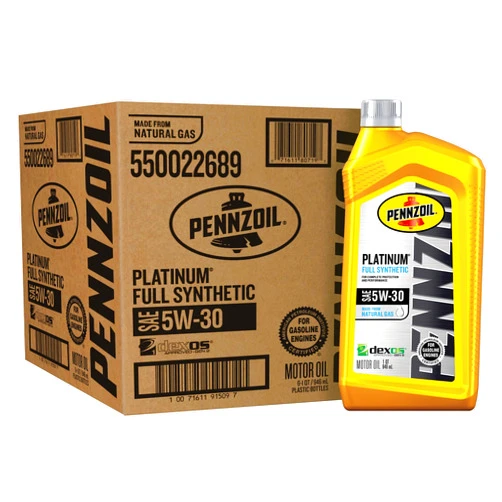 Pennzoil Platinum Full Synthetic 5W-30 Motor Oil (1-Quart, Case of 6)