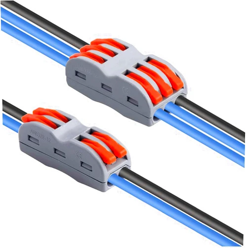 Koverflame Quick Lever Wire Connectors: Compact Electrical Splicing Kit, 0.4-2.5 AWG Conductor for Secure Inline Circuits (PCT-22-23, 40)