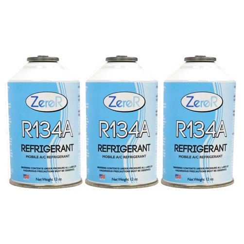 ZeroR® R134a Refrigerant for MVAC use in a 12oz Self-Sealing Container (3 Pack)