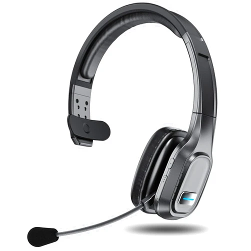 Wyness Bluetooth Headset, 60Hrs Working Time with Noise Canceling, Trucker Wireless Headset with Mic & Mute, Voice Control, Bluetooth Headphones Multipoint for Truck Driver, Office, CallCenter, Phone/PC