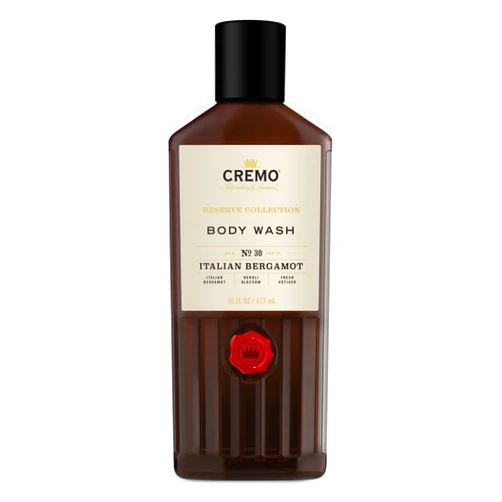 Cremo Rich-Lathering Italian Bergamot Body Wash for Men, Notes of Italian Bergamot, Neroli Blossom, and Fresh Vetiver, 16 Fl Oz