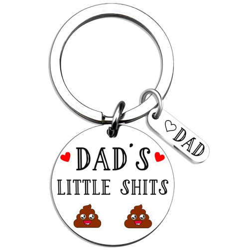 Excalove Dad Keychain from Daughter Birthday Engraved Thank You Gift Fathers and Daughters Never Truly Part for Daddy Papa Birthday Wedding Thanksgiving Fathers Day Men Daddy Step Dad in law Key Ring,