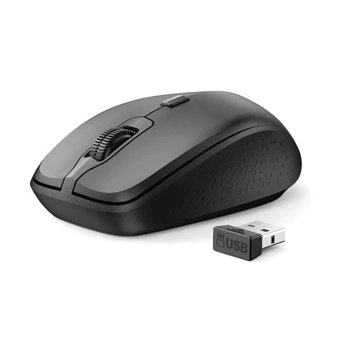 BreSii Wireless Mouse for Laptop Portable Mouse with Mouse Pad 2.4G/BT Ergonomic for Right or Left Hand Use 3 Adjustable DPI and USB Nano Receiver for PC Notebook Desktop Computer Mac (B G2 Mouse)