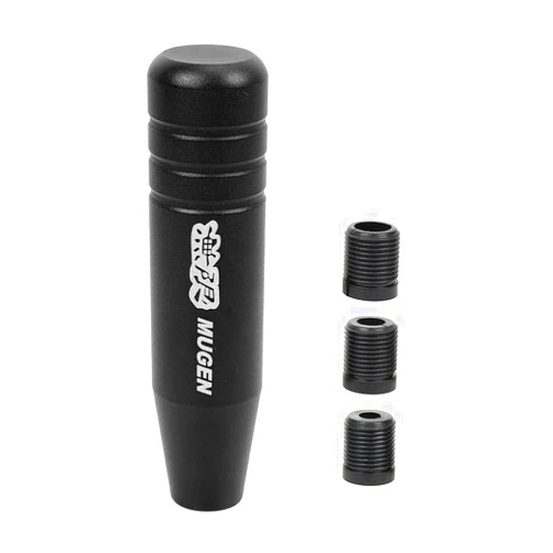 muge racing Universal 5inch Aluminum Alloy Shift Knob, Heavy Duty Car Gear Lever Stick Shifter Handle fit Most Automatic Manual Vehicle Black