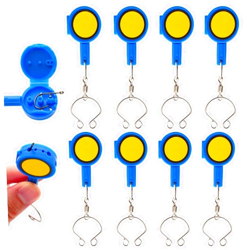AMYFAY Fishing Knot Tying Tool 8PCS Fishing Gear for Tieing Fishing Line to Fishing Hooks, Multifunctional Fishing Accessories, Fish Lure Hook Covers Protectors, Easy Hook Storing Device for Fisherman