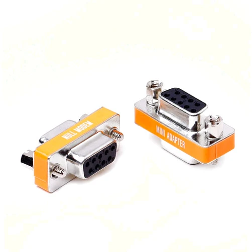 Arnorin DB9 null modem female to female slimline data transfer serial port adapter 2 Pack