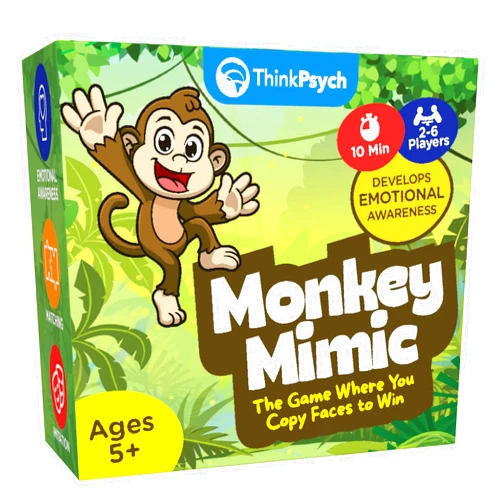 ThinkPsych Monkey Mimic - Copy Faces to Win | Fun & Educational Kids Games | Ages 5+ | Social Emotional Learning Activities | Therapy Games | Easy to Play!