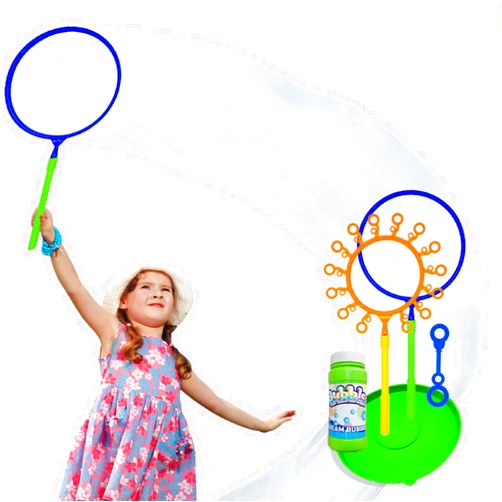 OleOletOy Giant Bubble Wand Set: Big Bubble Maker Toy for Kids and Adults with Bubble Refill, Fun Outdoor and Indoor Activity for Girls, Boys, Toddlers and Children to Enjoy
