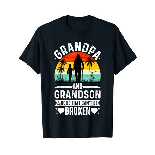 Family Legacy Tribe Adventure Sunshine Connection Grandpa and Grandson Bond Unbreakable Family Love T-Shirt