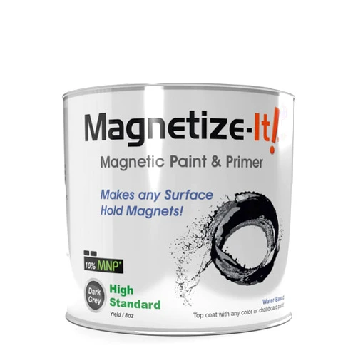 Magnetize-It! Magnetic Paint and Primer - High Standard Yield - Black 8 oz, (MIHYD-2186)