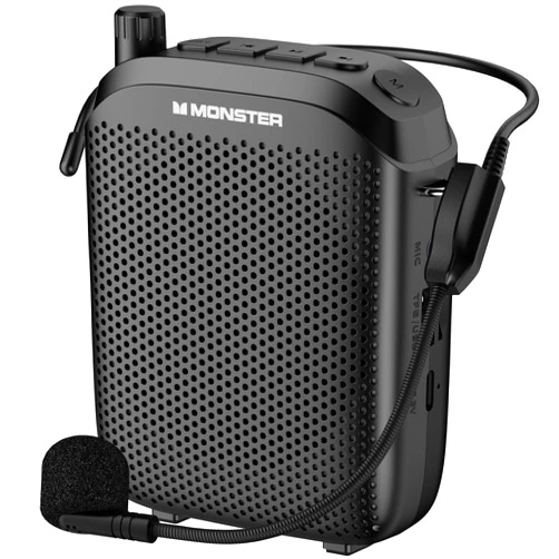 Monster Phonic 20 Voice Amplifier, 15W Portable Voice Amplifier for Teachers, Bluetooth 6.0 PA Speaker with Wired Microphone, Portable Microphone and Speaker for Classroom & Outdoor Use
