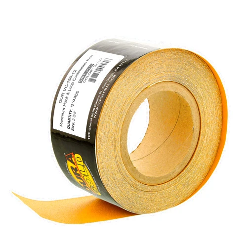 Dura-Gold Premium - 150 Grit Gold -Hook & Loop Backing Longboard Continuous Sandpaper Roll, 2-3/4