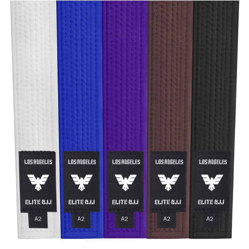 Elite Sports Adults Brazilian Jiu Jitsu Belts for Men & Women,Cotton IBJJF Approved BJJ Belts with Ranking Stripes Sleeve Bar