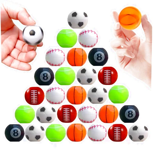 LUUffe 32 PCS Mini Fidget Spinners Sports Balls Toys for Kids, Goodie Bag Stuffers Treasure Box Toys for Classroom Prizes, Soccer Balls Party Favors for Toddlers 4-8 Easter Basket Stuffers