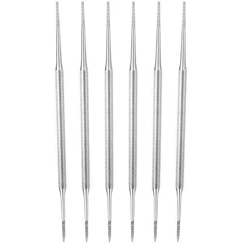 Mudder 6 Pack Ingrown Toenail Files Double Sided Toenail Lifters One Side Flat and One Side Curved Stainless Steel Manicure Treatment Removal Pedicure Tools for Feet Under Nail Cleaner