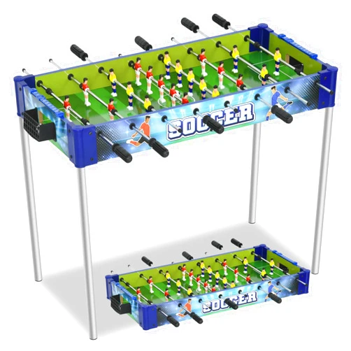 RAYKEEP 32'' Mini Foosball Table, 2-in-1 Tabletop & Freestanding Soccer Game Table with Detachable Leg for Adults and Kids Indoor Soccer Game Set w/ 2 Balls for Game Rooms, Parties, Family Night