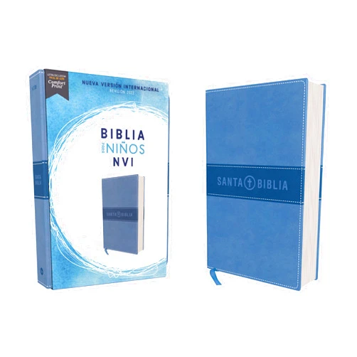 Nueva Versión Internacional,Vida NVI, Biblia para Niños Revisión 2022, Leathersoft, Azul Celeste, Comfort Print (Spanish Edition)