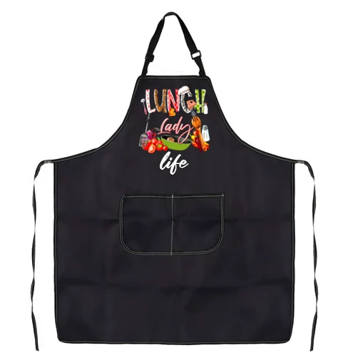 PXTIDY School Lunch Lady Aprons With Pockets Lunch Lady Appreciation Gift Cafeteria Worker Gift School Cook Apron