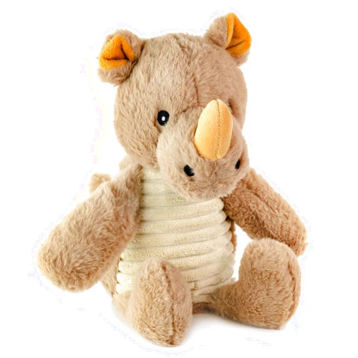Giftable World Pet Plush Toy Dog and Safari Animals with Squeaker (Rudy Rhino)