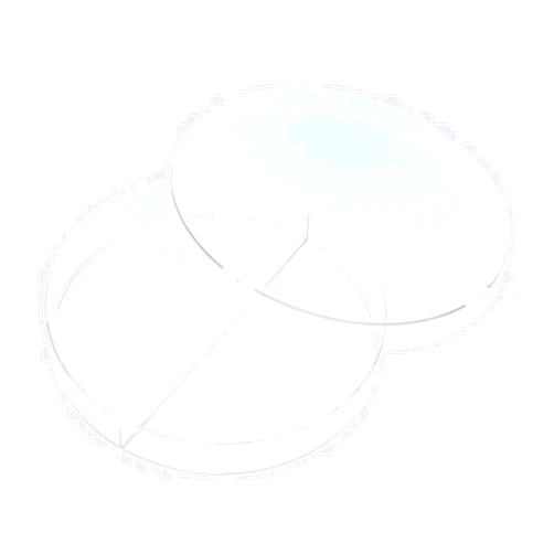 Celltreat 229682 Petri Dish, 2 Compartments, Sterile, 100 mm x 15 mm, 25 per Bag, Clear (Pack of 500)