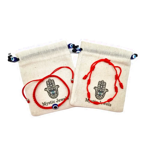 MYSTIC JEWELS by Dalia – Bracelet 7 Knots Red Thread – Protection and Evil Eye Adjustable Bracelet, Lucky Amulet, Handmade, Unisex