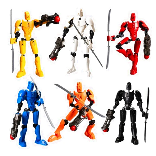 PORUTE T13 Action Figure, 3D Printed Titan 13 Multi-Jointed Movable Robot, Nova 13 Full Body Mechanical Doll,Dummy 13 Figures, Desk Decoration Creative Gifts,Perfect Addition to Your Toy Collection (black)