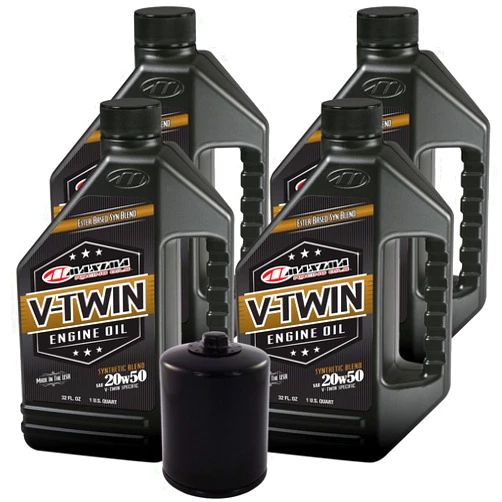 MaximaHiflofiltro VTEOCK23 Synthetic Blend Engine Oil Change Kit for Harley Davidson Twin Cam V-Twin