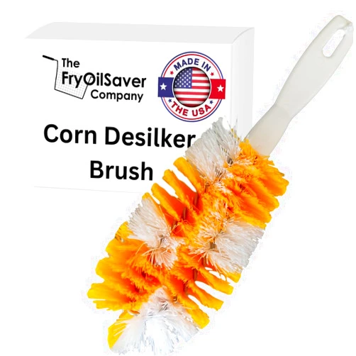 THE FRYOILSAVER COMPANY Corn De-Silker Brush | Bristled Veggetable Scrubber for Brushing Carrots, Potatoes | Durable & Firm Corn Scrubber, Corn Silk Hair Remover, Food Brush by FryOilSaver Co. B239C