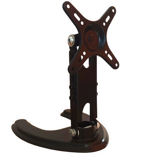 Seaigle TV Monitor Stand for 10-27 Inch Screens, Free Standing Desk Mount with Tilt, Adjustable Height, Rotation, Hold up to 18 lbs, VESA 75x75 100x100 mm