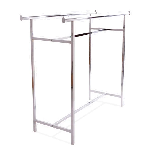 Econoco - Adjustable Double Bar Rectangular Hangrail Rack in Chrome