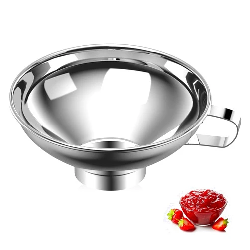 Pisol Canning Funnel for Kitchen Use, Wide Mouth Stainless Steel Funnel for Wide and Regular Mouth Mason Jar, Food Grade Metal Funnel for Filling Bottle, Large Funnel for All Liquid and Solid
