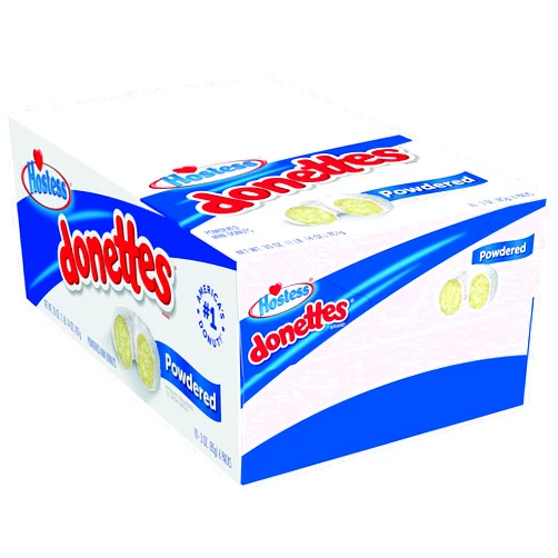 Hostess Donettes Mini Donuts, Powdered, 3 ounce (Pack of 10)