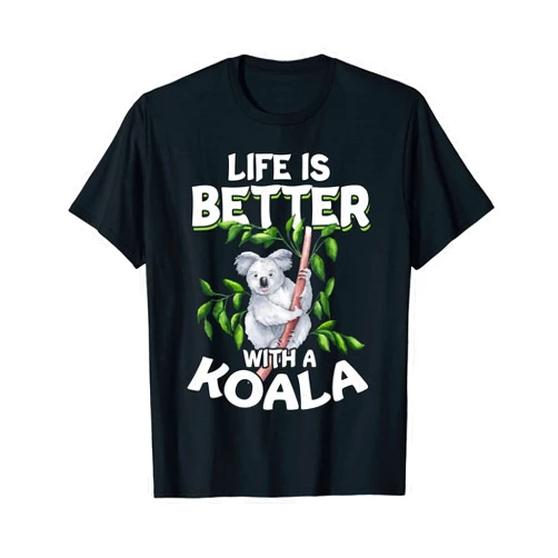 Koala Tshirt Für Kinder Damen Koalabär Süß Mädchen Koala Gift Bag Animal Sleeping Pyjamas Cuddly Toy Saying T-Shirt