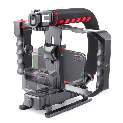 Neotter Handheld Stabilizer with Smartphone Video Rig, Video Action Handhels Rig for All Camera Action Camera Camcorder and Smartphones ﻿
