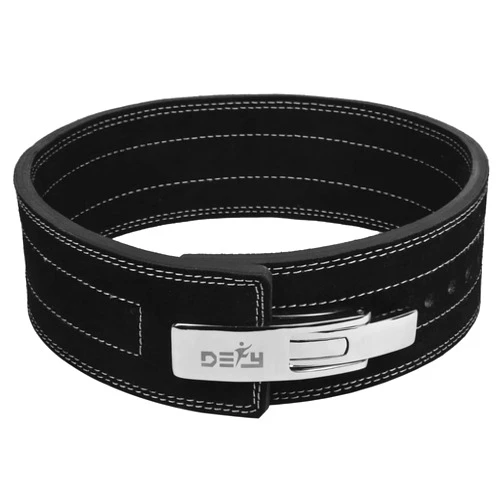 DEFY Challenge Your Fear DEFY Weightlifting Lever Belt – 4” Wide Powerlifting Strongman Gym Belt for Men & Women – 10MM Lever Belt for Lower Back Support, Workout, Deadlift & IPF Bodybuilding