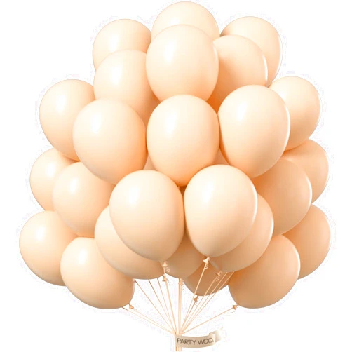 PartyWoo Nude Balloons, 100 pcs 12 Inch Boho Apricot and Beige Balloons for Garland or Arch - Party, Birthday, Baby Shower Decorations, Apricot-F05