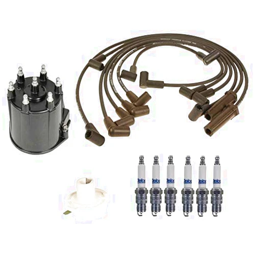 Newparts Ignition Kit Distributor Rotor Cap Wire & Spark Plugs For Chevy S10 4.3L