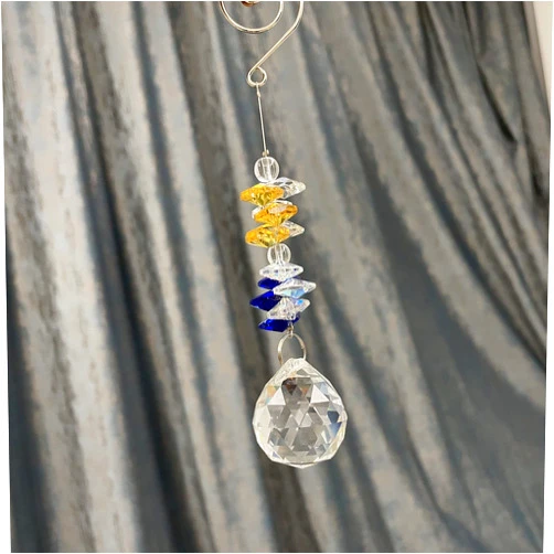 Peiao Crystal Beaded Curtain Suncatcher Hanging Rainbow Window Decor