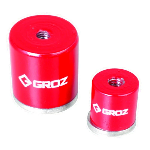 Groz Pot Magnet | Tapped Hole | 13/16-inch Diameter | 3/4-inch Height | Magnetic Pull: 10-pounds (03434)