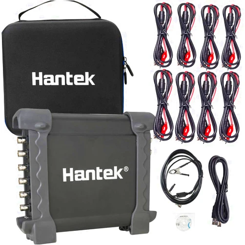 Hantek 1008C+ 8CH Automotive Diagnostic PC Oscilloscope 2.4MSa/s USB 2.0 bandwidth 100K Program Generator