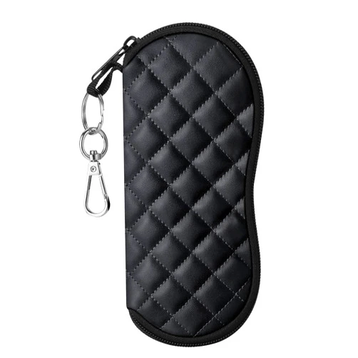 MoKo Eyeglass Soft Case, Zippered Neoprene Sunglasses Pouch with Clip for Men Women