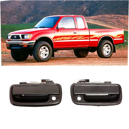 HOTGE Outside Exterior Door Handle Black Pair Left & Right For 1995-2004 Tacoma Toyota