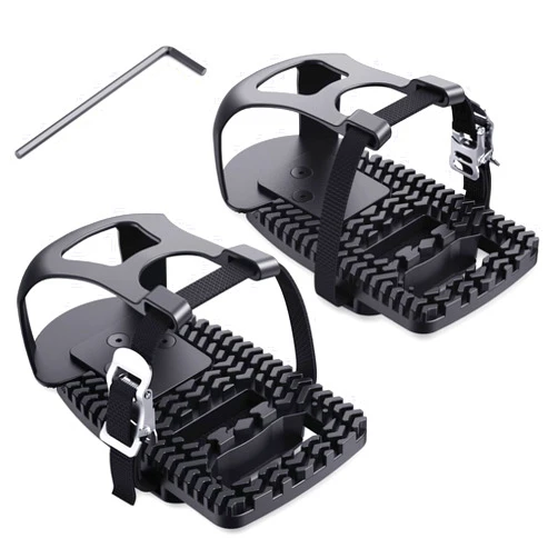 Miden Toe Cages Compatible with The Peloton Bike, Toe Cage Pedals Adapters for Regular Shoes, Pedals Shoe Cage, Convert Look Delta Pedals on Pelaton Bike Pedals to Toe Cages - Ride with Sneakers