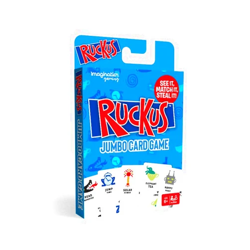 Farkel Ruckus Jumbo Card Game, Fast-Paced Action Card Stealing Multiplayer Game, Quick Thinking, Agility, & Hand-Eye Coordination, Family Fun, Group & Party Game, Ages 6+, 3+ Players