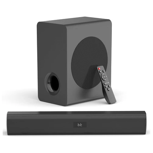 Fansbe Direct Sound Bar Speakers Bluetooth Wireless, TV Speakers Sound Bar Subwoofer, Home Theater Surround Sound Bar HDMI(ARC) Optical AUX USB 2.1ch Home Audio Sound System TV PC Gaming Wall Mount 3EQ, Black