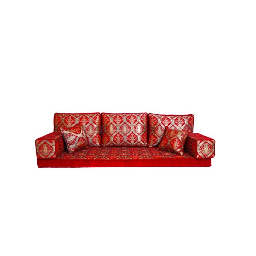 arabicsofa Red Modern Arabic Majlis Sofa Set – Modular Low Floor Seating with Backrest Pillows, Arabic Jalsa & Oriental Sectional Sofa