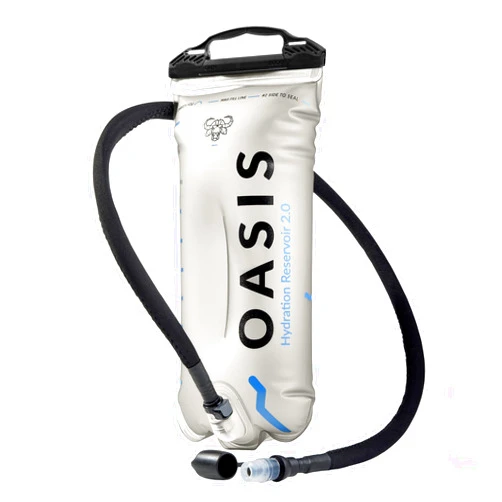 Water Buffalo Hydration Bladder - Water Bladder for Hiking Backpack - Leak Proof 2L Hydration Bladder - Water Reservoir Insulated Hose & High Flow Bite Valve - Oasis 2 Liter Hydration Bladder